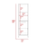Eiffel Kitchen Pantry, Two External Shelves, Single Door Cabinet