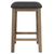 Sunset Trading Saunders Counter Height Backless Bar Stools | Set of 2 | Gray Upholstered Padded Seats | Brown Acacia Wood