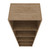 71" Beige Wood Five Tier Bookcase