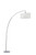86" White And Silver Arc Floor Lamp With White Drum Shade - 606114073017