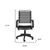 Black and Silver Adjustable Swivel Bungee Rolling Office Chair