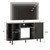 65" Black Wood Fireplace TV Stand With Fireplace