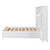 White Wood Full Bed Frame With Drawers