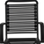 Black Adjustable Swivel Bungee Rolling Office Chair