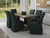 Sunset Trading Newport Slipcovered Dining Chair | Performance Fabric Washable Water-Resistant Stain-Proof | Dark Gray 