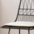 Set of Two 30" Black Iron Outdoor Bar Height Chairs