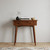 28" Brown Solid Wood Solid Console Table With Shelf And Drawer