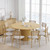 60" Natural Solid Wood Pedestal Base Round Top Dining Table