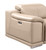 Three Piece Beige Genuine Leather Six Person Seating Set