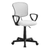 White Polyester Seat Swivel Adjustable Task Chair Mesh Back Plastic Frame