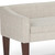 50" Platinum and Brown Fabric and Wood Upholstered Bench