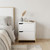 17" White Wood Nightstand