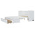 White Wood Queen Murphy Bed With USB
