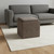 17" Brown Upholstery Storage Ottoman