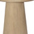 24" Natural Distressed Solid Wood Round Pedestal End Table