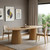 86" Natural Wood Double Pedestal Base Oval Dining Table
