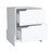 17" White Wood Nightstand