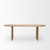 87" Brown Solid Wood Double Pedestal Base Oval Dining Table