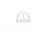 Homeroots Living Room Triad Side Table, White, Aluminum