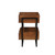 28" Black And Brown Iron and Solid Wood Live Edge Two Drawer Nightstand