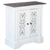 Sunset Trading Cottage Solid Wood Accent Cabinet | Two Doors with Storage | Distressed White/Driftwood Brown | Fully Assembled Deco Hall Table