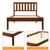 Walnut Wood Twin Bed Frame