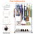 Garment Hanging Rack Clothing Hanging Rail Pillow 