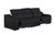 Three Piece Black Leather Six Person Seating Set