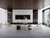 120" Black Marble Double Pedestal Base Dining Table