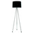 Homeroots Lighting 59" Black Tripod Floor Lamp, Black Shade, Tripod Base