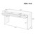 55" Apricot Wood Double Pedestal Console Table With Three Drawers