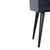 22" Black Solid Wood Square One Drawer Nightstand