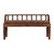 43" Beige and Brown Boucle and Solid Wood Upholstered Bench