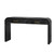 59" Black Wood Double Pedestal Console Table With Two Drawers