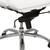 White and Silver Adjustable Swivel Faux Leather Rolling Executive Office Chair