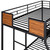 Walnut Twin Over Twin Metal Bunk Bed