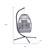 Gray Solid Color Single Swing Chair