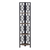 62" Dark Taupe Metal Corner Bookcase