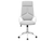 Gray Fabric Tufted Seat Swivel Adjustable Executive Chair Fabric Back Plastic Frame