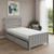 Gray Wood Twin Bed Frame With Drawers