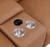 Two Piece Chestnut Genuine Leather Five Person Seating Set