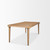 84" Brown Solid Wood Dining Table