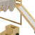 Natural Four Poster Wood Full Double Loft Bed with Slide and Shelves