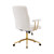 White Adjustable Height Swivel Rolling Executive Office Chair