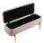 47" Beige and Gold Fabric Upholstered Bench