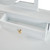 36" White Wood Mirrored Five Drawer Vanity Table