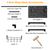 8-Tier 3-Row Shoe Rack Metal Shoe