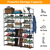 8-Tier 3-Row Shoe Rack Metal Shoe