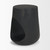 18" Black Solid Wood Round End Table