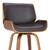 Homeroots Living Room 26" Brown Faux Leather Wooden Base Bar Stool